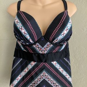 Cacique underwire tankini top